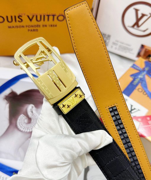 Belt LV Louis Vuitton automatic buckle-Belt replica The automatic belt series is made of 100 1ljzgiht - Image 10