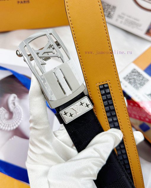 Belt LV Louis Vuitton automatic buckle-Belt replica The automatic belt series is made of 100 kml388ng - Image 10
