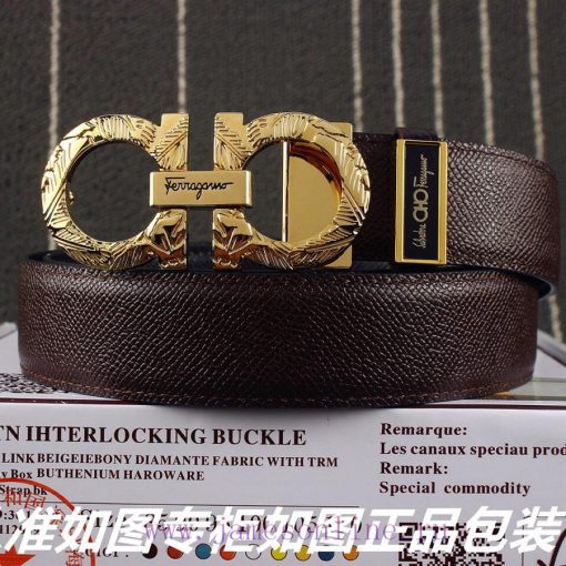 Ferragami ️Comes with a punch as a giftMaterial: 100% top layer cowhide, ensuring genuine le olyswm3u