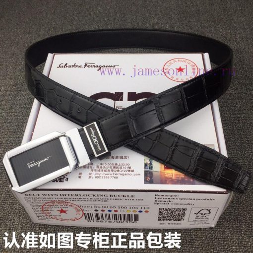 Ferragamo crocodile patternGrade: Italian imported 100% top layer cowhide, Ferragamo, world- imc6ld5j - Image 7