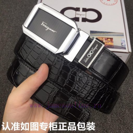 Ferragamo crocodile patternGrade: Italian imported 100% top layer cowhide, Ferragamo, world- zq9op480 - Image 2