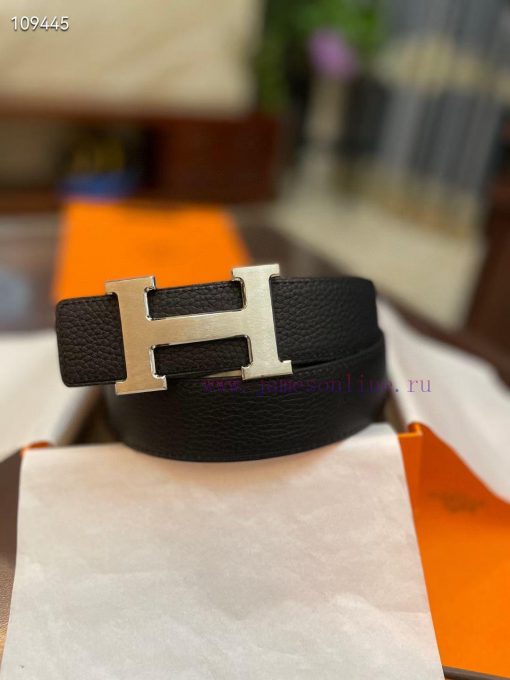 3.8cm, Hermes/Hermes Classic H brushed gold/palladium buckle, imported togo leather lining, v7lhtibb - Image 5