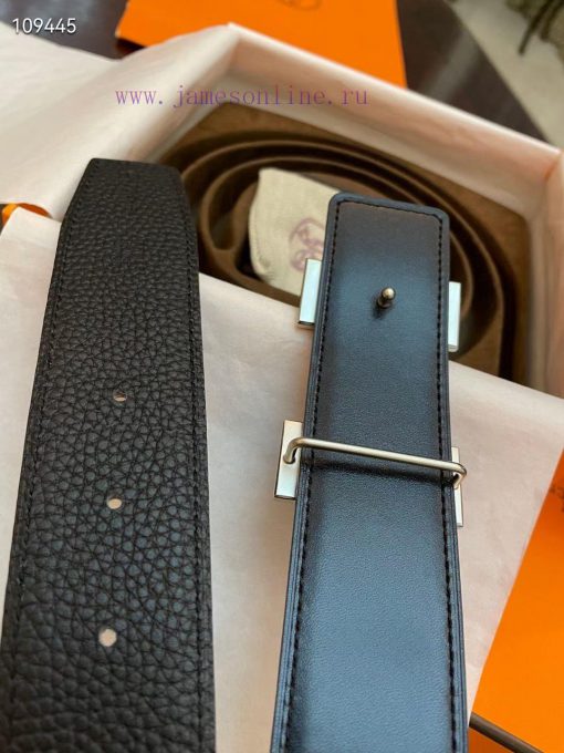3.8cm, Hermes/Hermes Classic H brushed gold/palladium buckle, imported togo leather lining, v7lhtibb - Image 6