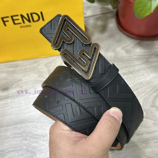 FENDL 38mm wide double-sided original calf leather with a single ruthenium palladium plated jslnxksq