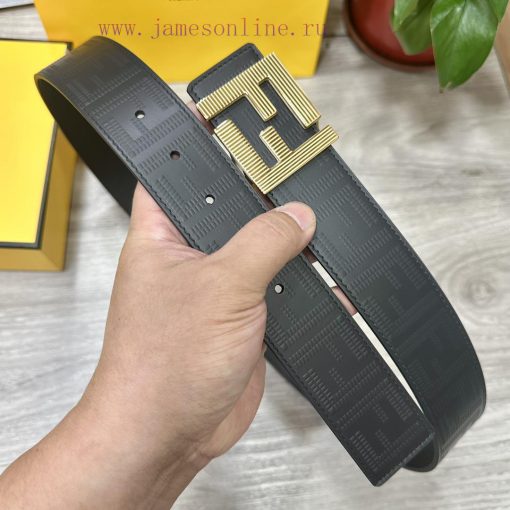 FENDL 40MM wide double-sided original calf leather with a single ruthenium palladium plated dxpr25cr - Image 3