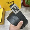 FENDL 40MM wide double-sided original calf leather with a single ruthenium palladium plated x6m6rszu