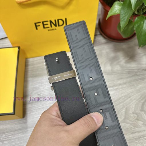 FENDL 40MM wide double-sided original calf leather with a single ruthenium palladium plated x6m6rszu - Image 6