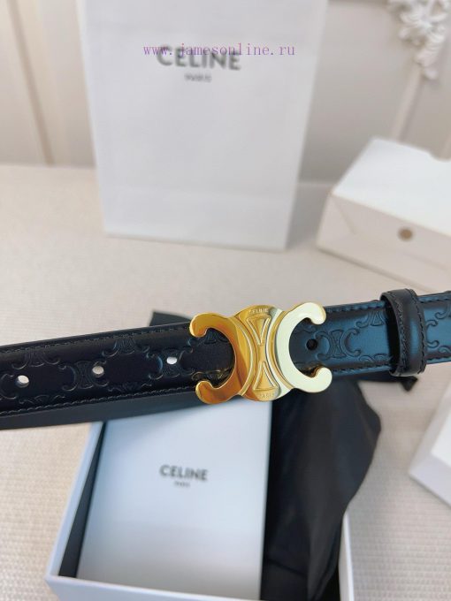 CELINE's original 2.5cm wide waistband is crafted from finely crafted calf leather, while th 0m1oy1qk - Image 3