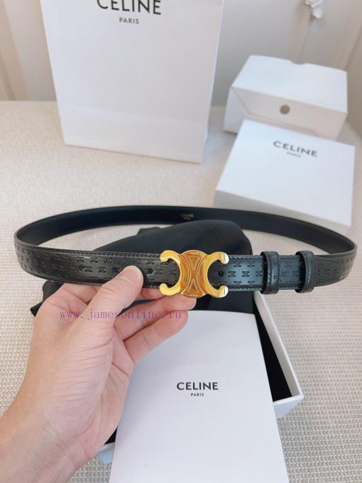 CELINE's original 2.5cm wide waistband is crafted from finely crafted calf leather, while th 8oxz7a38 - Image 4