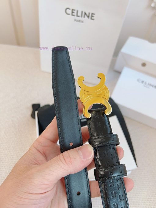 CELINE's original 2.5cm wide waistband is crafted from finely crafted calf leather, while th 8oxz7a38 - Image 6