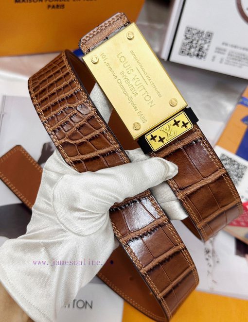 Belt LV Louis Vuitton Top Remakes-The belt is made of 100% imported original cowhide, ensuri s8cnk9tp - Image 4
