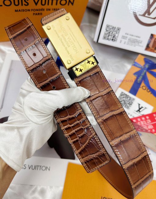 Belt LV Louis Vuitton Top Remakes-The belt is made of 100% imported original cowhide, ensuri s8cnk9tp - Image 5