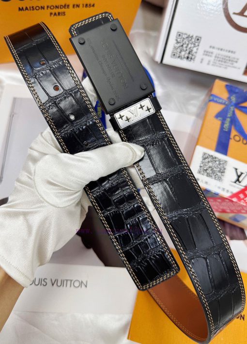 Belt LV Louis Vuitton Top Remakes-The belt is made of 100% imported original cowhide, ensuri qhh4b0bq - Image 5