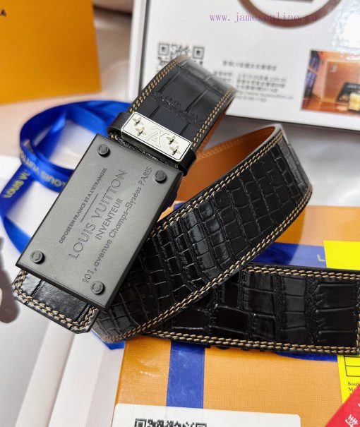 Belt LV Louis Vuitton Top Remakes-The belt is made of 100% imported original cowhide, ensuri qhh4b0bq - Image 6