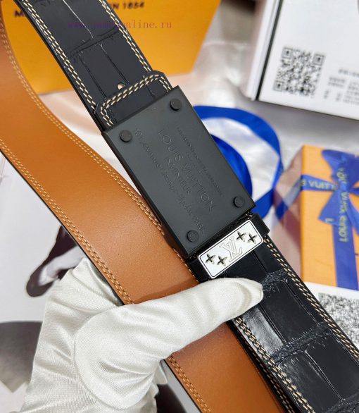 Belt LV Louis Vuitton Top Remakes-The belt is made of 100% imported original cowhide, ensuri qhh4b0bq - Image 9