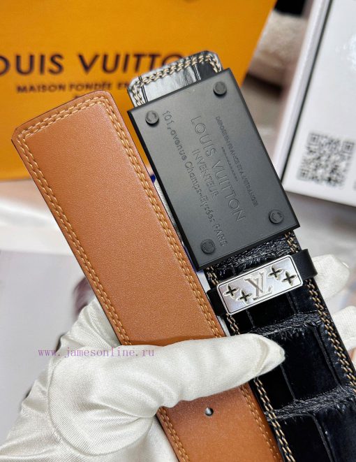 Belt LV Louis Vuitton Top Remakes-The belt is made of 100% imported original cowhide, ensuri qhh4b0bq - Image 10