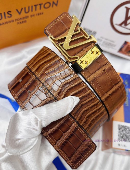 Belt LV Louis ReproductionThe waistband is made of 100% cowhide, ensuring a three-dimensiona kgn89iru - Image 3
