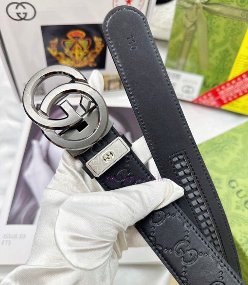 Belt Gucci Gucci automatic buckle-Belt replica Gucci The automatic belt series is made of 10 2qi94pv6 - Image 9