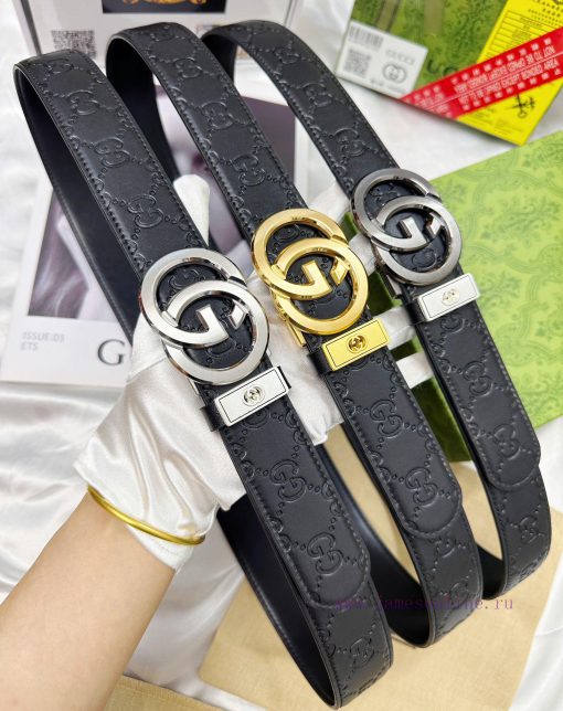 Belt Gucci Gucci automatic buckle-Belt replica Gucci The automatic belt series is made of 10 2qi94pv6 - Image 10