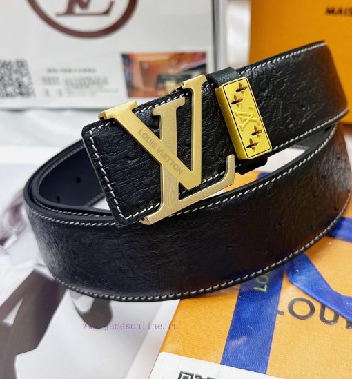 Belt LV Louis Vuitton's top tier replicaThe waistband is made of 100% cowhide, ensuring genu am58fqi6 - Image 4