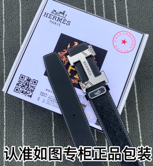 Belt Hermes Her...mes️The waistband is made of 100% cowhide, ensuring genuine leather. The 2 fadamiey - Image 8