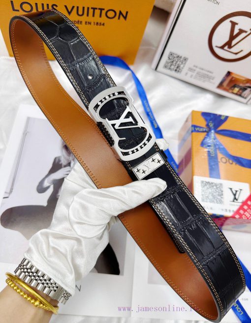 Belt LV Louis Vuitton replicaThe waistband is made of 100% cowhide, ensuring a 24K pure stee z83wjgzh - Image 9