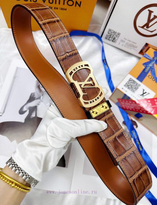 Belt LV Louis Vuitton replicaThe waistband is made of 100% cowhide, ensuring a 24K pure stee 8cp61rc0 - Image 8
