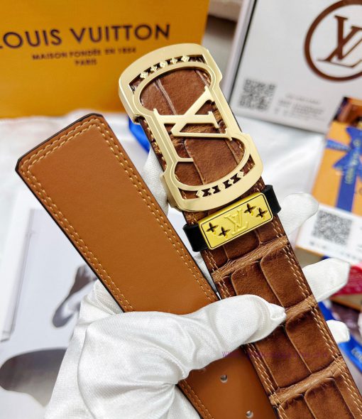 Belt LV Louis Vuitton replicaThe waistband is made of 100% cowhide, ensuring a 24K pure stee 8cp61rc0 - Image 9