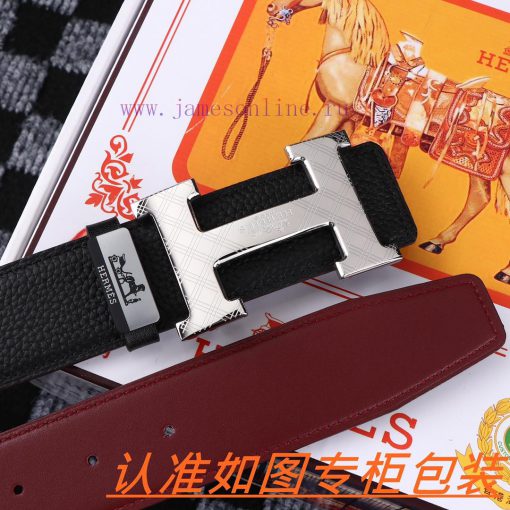 Men's belt HermesMen's leather belt is made of 100% head layer cowhide, ensuring that the 24 eklzaull - Image 6