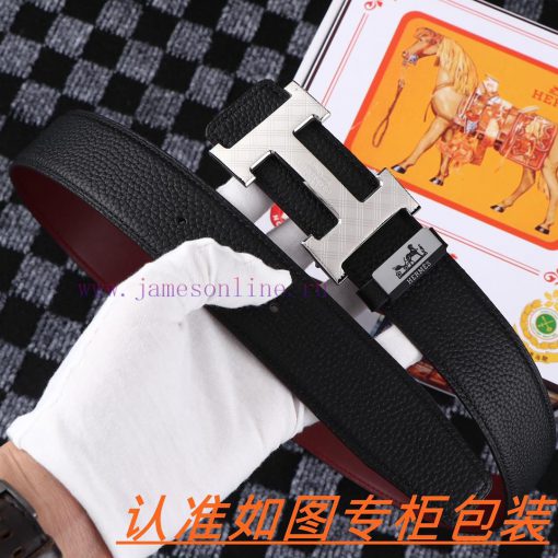 Men's belt HermesMen's leather belt is made of 100% head layer cowhide, ensuring that the 24 eklzaull - Image 7