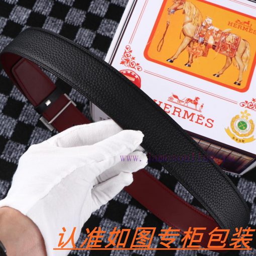 Men's belt HermesMen's leather belt is made of 100% head layer cowhide, ensuring that the 24 eklzaull - Image 9