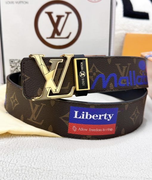 Belt LV Louis ReproductionThe waistband is made of 100% head layer cowhide, ensuring that th d3tidwdx - Image 4
