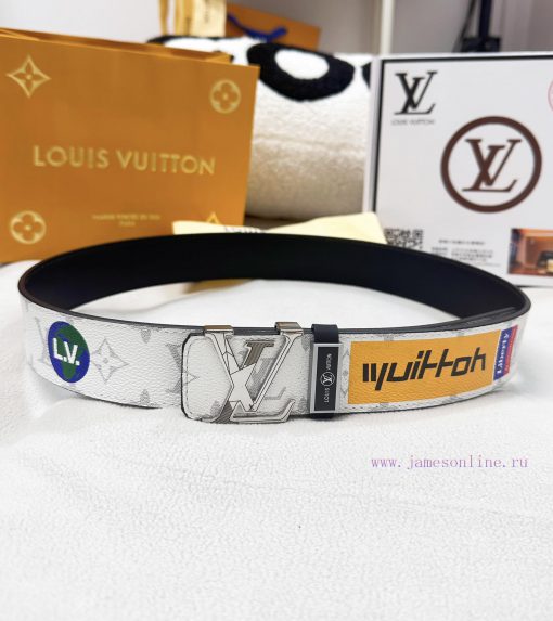 Belt LV Louis ReproductionThe waistband is made of 100% head layer cowhide, ensuring that th d3tidwdx - Image 5