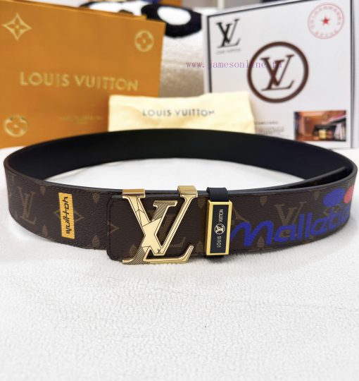 Belt LV Louis ReproductionThe waistband is made of 100% head layer cowhide, ensuring that th 36eoxxfa - Image 3