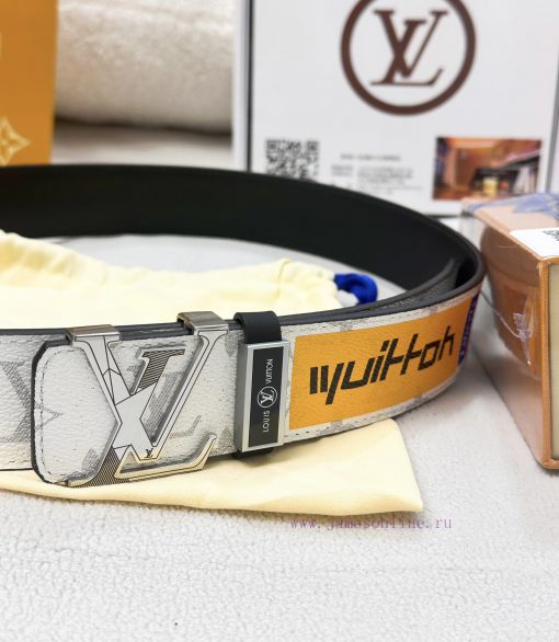 Belt LV Louis ReproductionThe waistband is made of 100% head layer cowhide, ensuring that th n8ssk4df - Image 8