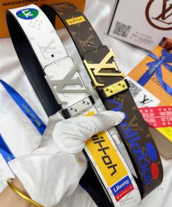 Belt LV Louis Vuitton's top tier replicaThe waistband is made of 100% cowhide, ensuring a ma bjgqm2o3