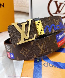 Belt LV Louis Vuitton's top tier replicaThe waistband is made of 100% cowhide, ensuring a ma 4d4pumz0