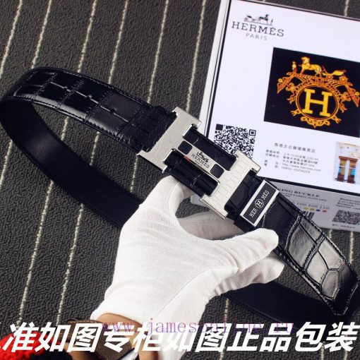 Hermes Her.. Mes ️ Crocodile PatternIdentify and receive a punch as a giftMaterial: 100% hea a4q8xbp7 - Image 4