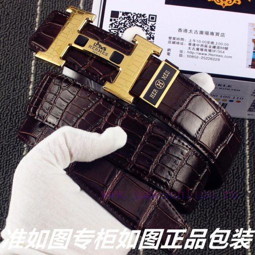 Hermes Her.. Mes ️ Crocodile PatternIdentify and receive a punch as a giftMaterial: 100% hea kamfshxm - Image 3