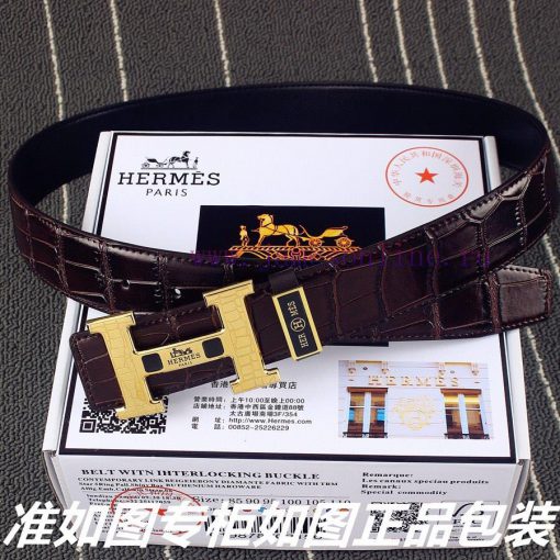 Hermes Her.. Mes ️ Crocodile PatternIdentify and receive a punch as a giftMaterial: 100% hea kamfshxm - Image 7