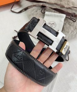 Hermes Hermes waist beltHanging buckle, classic pure steel material buckle head, double-side u74u9axk