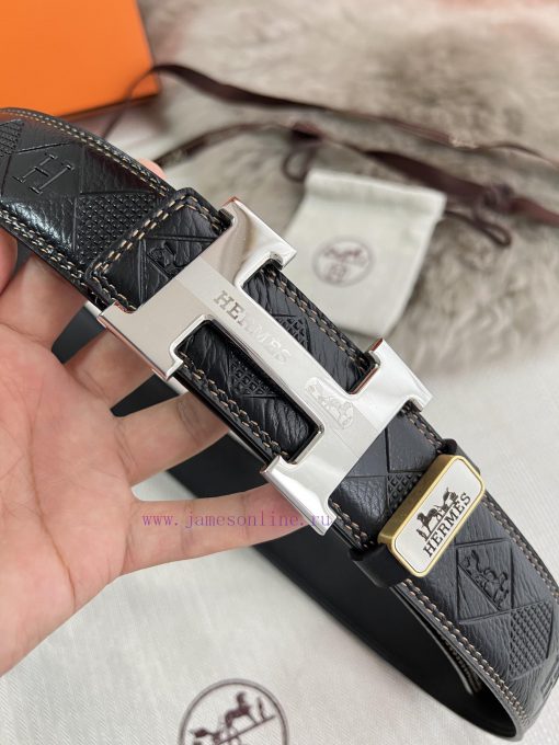 Hermes Hermes waist beltHanging buckle, classic pure steel material buckle head, double-side kt2s5j9e - Image 4