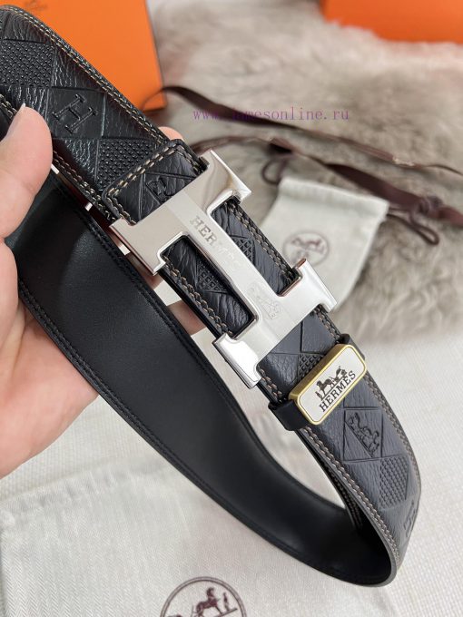 Hermes Hermes waist beltHanging buckle, classic pure steel material buckle head, double-side kt2s5j9e - Image 5