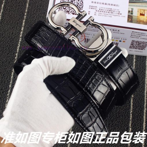Ferragami crocodile patternComes with a punch as a giftThe material is made of 100% top laye d956dcmc - Image 3