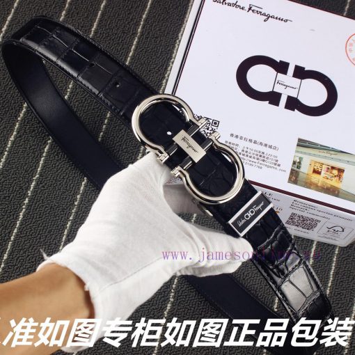 Ferragami crocodile patternComes with a punch as a giftThe material is made of 100% top laye d956dcmc - Image 4