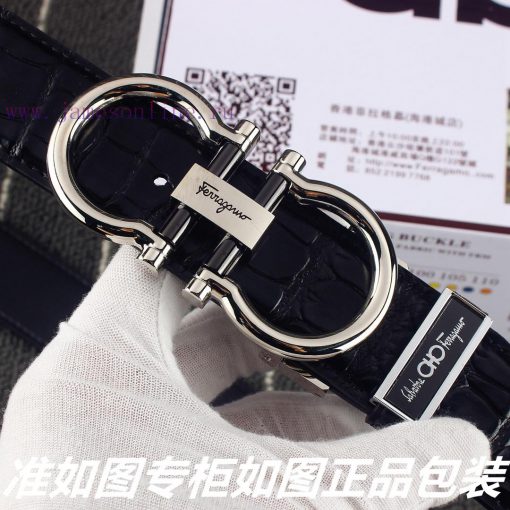 Ferragami crocodile patternComes with a punch as a giftThe material is made of 100% top laye d956dcmc - Image 6