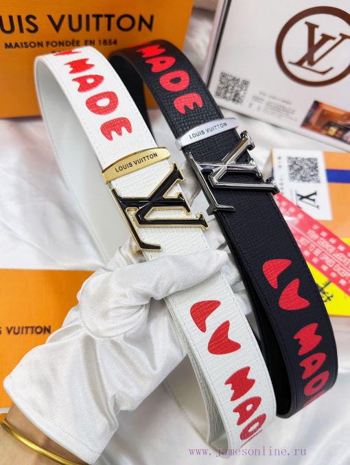 Belt LV Louis Vuitton's top tier replicaThe waistband is made of 100% cowhide, ensuring a do r303z6ux