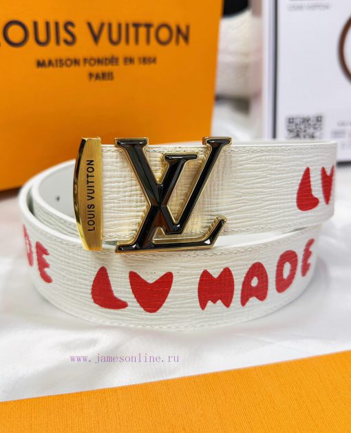 Belt LV Louis Vuitton's top tier replicaThe waistband is made of 100% cowhide, ensuring a do r303z6ux - Image 6