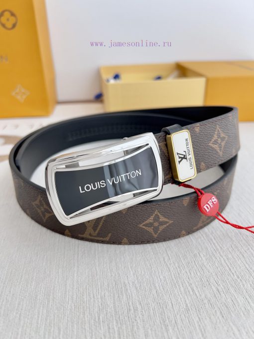 LV... Louis Vuitton Belt ️ Automatic BeltAutomatic buckle, made of pure steel material, with j7afp2j4 - Image 6