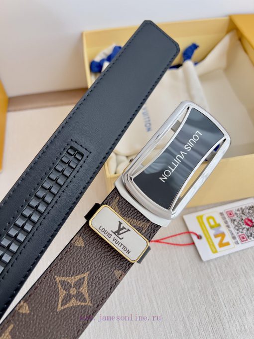 LV... Louis Vuitton Belt ️ Automatic BeltAutomatic buckle, made of pure steel material, with j7afp2j4 - Image 8